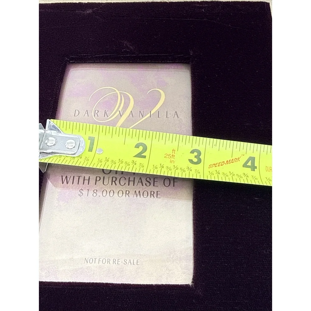 Vtg Coty Red Velvet Photo Frame 3x5
